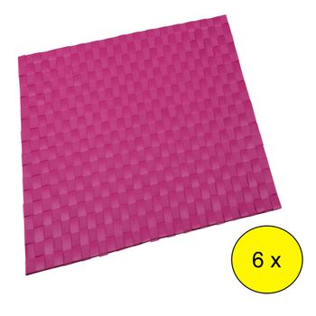 Pack De 6 Manteles Individuales De Poliéster Renberg 30 X 45cm Rosa