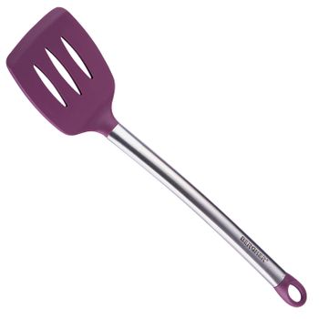 Espatula De Acero Inox. Y Nylon  Bergner Flexikitchen 360x85x20mm Morado