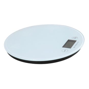 Báscula De Cocina Electronica Vidrio Templado Msv 20 X 20 X 1,8 Cm Blanca