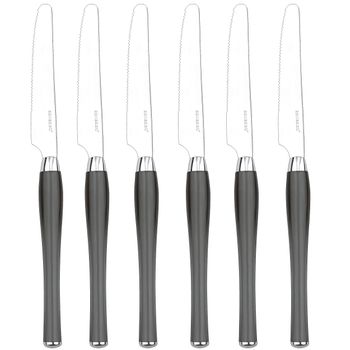 Set De 6 Cuchillos Acero Inoxidable Renberg Gris