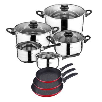 Set San Ignacio: Juego De Tres Sartenes + Batería De Cocina 5 Piezas con  Ofertas en Carrefour