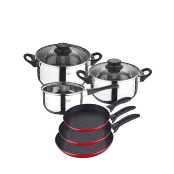 Set San Ignacio: Juego De Tres Sartenes + Batería De Cocina 5 Piezas con  Ofertas en Carrefour