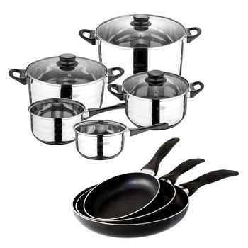 Set Batería De Cocina Y Juego De Sartenes Ø16 Ø20 Y Ø24 - San Ignacio