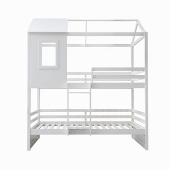 Litera Casita + Cama De Arrastre Madera Blanco 90x190/90x190cm con Ofertas  en Carrefour