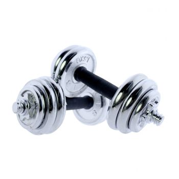 KMT Mancuernas pesas de disco 20kg Total 10kg+10kg Fitness musculación  gimnasio pesos metal