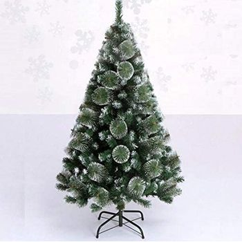Árbol De Navidad 150cm 1.5m Pino Artificial Decoración Navideña Con Soporte Metálico Ramas Verde Nieve