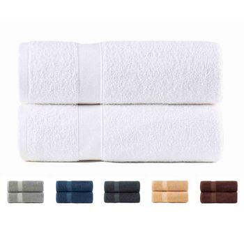 Todocama- Juego De 2 Toallas De Baño Grandes 70x140cm Blanco 100% Algodón  De 550 Gsm Extra Suaves, Altamente Absorbentes Y De Secado Rápido. con  Ofertas en Carrefour