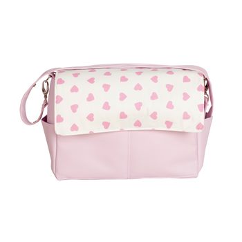 Bolso Maternal Happy Way De Corazones Rosa