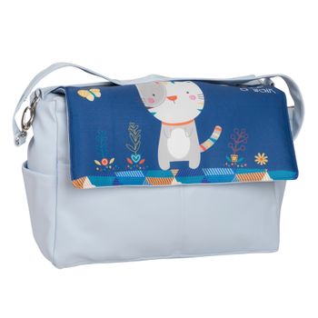 Bolso De Piel Kitty Azul