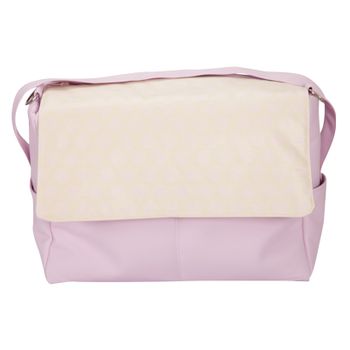 Bolso De Piel Topo Jacquard Rosa