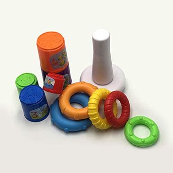 Set Piramide+cubos Apilables 2 En 1