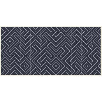 Flooralia - Alfombra Vinilica Moderna, 250x64cm, Azul-gris