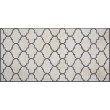 Flooralia - Alfombra Vinilica Vintage, 143x97cm, Gris