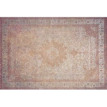 Flooralia - Alfombra Vinilica Vintage, 143x97cm, Rosa