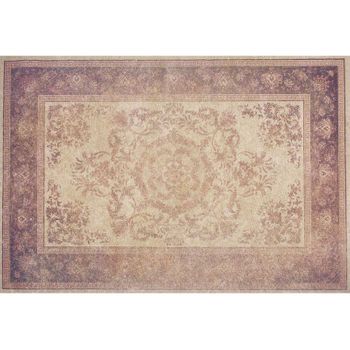 Flooralia - Alfombra Vinilica Vintage, 143x97cm, Morado