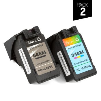 Pack 2 Cartuchos Genéricos Zp-canon Pg545xl (1) Negro + Cl546xl (1) Color