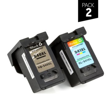 Cartuchos Pack Canon CL541XL + PG540XL Compatibles