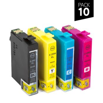 Pack 10 Cartuchos Genéricos Zp-epson T291 + T292 + T293+ T194