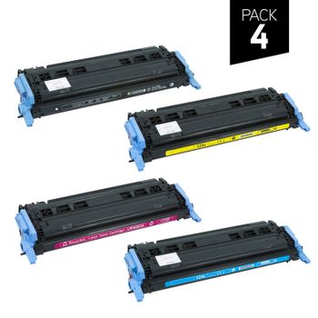 Pack De 4 Tóneres Genéricos Zp-hp Q6000a Q6001a Q6002a Q6003a