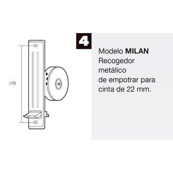 Recogedor Persiana Metal Sin Placa Frente Natural - Neoferr..