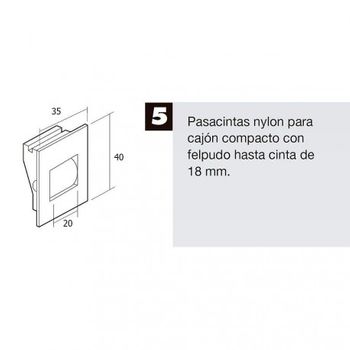 Pasacintas Persiana Mini Rodillos Nylon Cintas 14 Mm. con Ofertas en  Carrefour