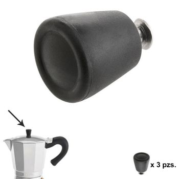 Pomo Cafetera Aluminio Inducci�n 6 / 9 / 12 Tazas (3 Piezas)