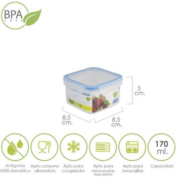 Bolsa Termica Con 4 Recipientes Hermeticos Plastico (2x800 ml + 2x400 ml.)