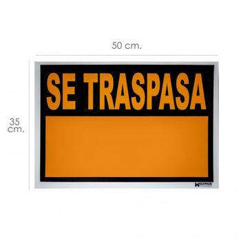 Cartel Se Traspasa 50x35 Cm.