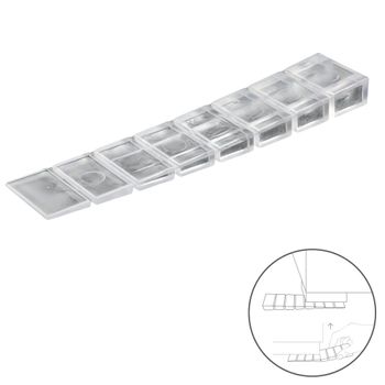 Cunas Calza Muebles Ajustable / Recortable Transparente (blister 9 Piezas) - Neoferr..