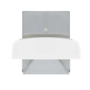 Colgador Percha Adhesivo Acero Inoxidable Color Metalizado / Blanco - Neoferr..