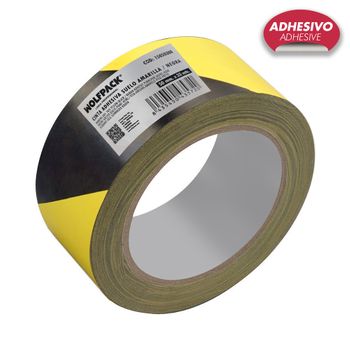 Cinta Senalizacion Adhesiva Suelo, Bicolor Amarilla Y Negra, 33 Mt X 50 Mm - Neoferr..