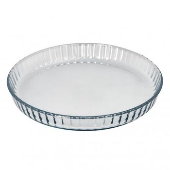 Molde Rizado Horno Cristal Borosilicato Ø 28 Cm. Ideal Postres, Cocina, Resposteria, Tartas, Quiche, Libre Bpa