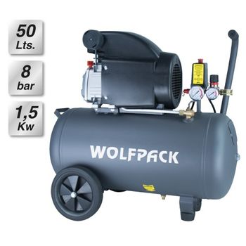 Compresor Wolfpack 50 Litros 2,0 Hp Sin Aceite