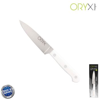 Cuchillo Husky Pelador 11 Cm. Hoja Acero Inoxidable, Cuchillo Verduras, Cuchillo Cortar Verduras Mango Ergonomico Blanco