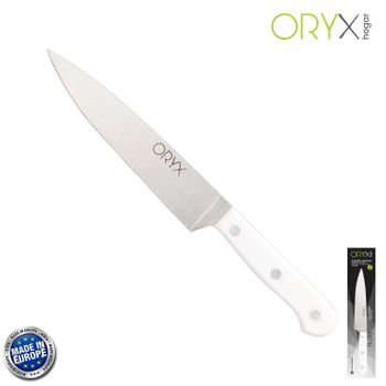 Cuchillo Husky Verduras 15 Cm. Hoja Acero Inoxidable, Cuchillo Verduras, Cuchillo Cortar Verduras Mango Ergonomico Blanco