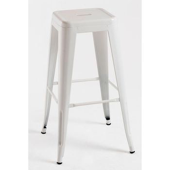 Taburete Torix Alto De Acero Reforzado 76*30*30 Cm - Blanco