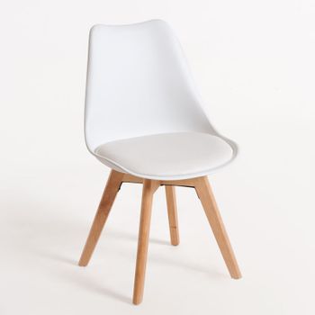 Silla Synk Basic De Polipropileno,polipropileno Y Polipiel 82*49*43 Cm - Blanco