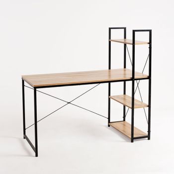 Mesa Escritorio Ordenador Con Ruedas 79,5x56x51cm Negro con