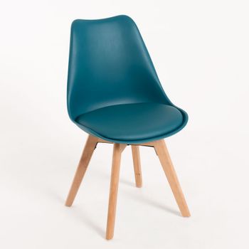 Silla Synk Basic De Polipropileno,polipropileno Y Polipiel 82*49*43 Cm - Verde Azulado