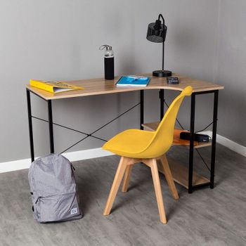 Conjunto Escritorio Estik Y Silla Synk Basic - Amarillo