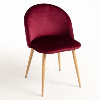 Silla Vint Terciopelo De Terciopelo 74*41.50*43 Cm - Fucsia