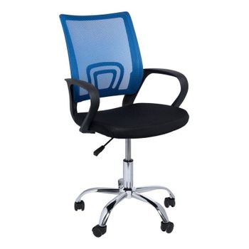 Silla Midi Pro De Tela,tela Transpirable 95*48*49 Cm - Azul Y Negro