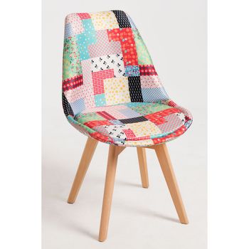 Silla Synk Patchwork De Tela 82*47*43 Cm - Collage