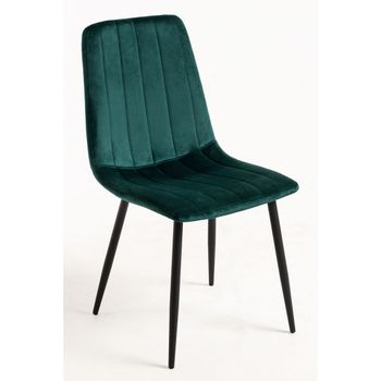 Silla Liny Terciopelo De Terciopelo 86*40*37 Cm - Verde