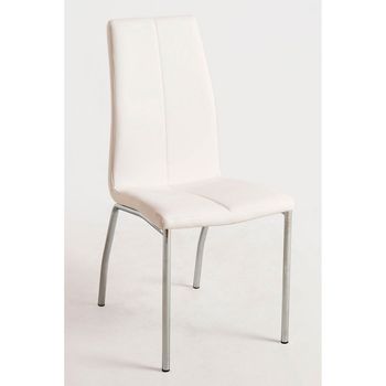 Pack 2 Sillas Cocina - Modelo Xara White - Asiento Polipiel Blanco -  Estructura Metal con Ofertas en Carrefour