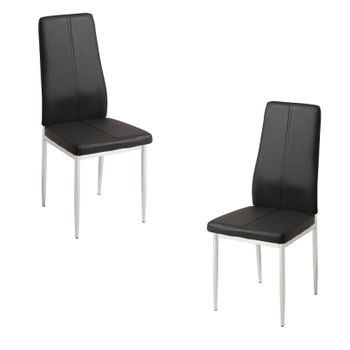 Pack 2 Sillas Cocina - Modelo Xara White - Asiento Polipiel Rojo -  Estructura Metal con Ofertas en Carrefour