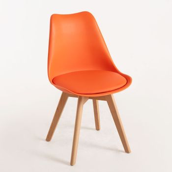 Silla Synk Basic De Polipropileno,polipropileno Y Polipiel 82*49*43 Cm - Naranja