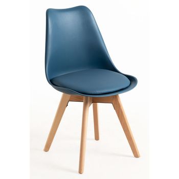 Silla Synk Basic De Polipropileno,polipropileno Y Polipiel 82*49*43 Cm - Azul Petróleo