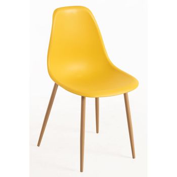 Silla Mykle De Polipropileno 85*46*38 Cm - Amarillo