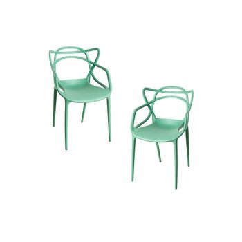 Pack 2 Sillas Korme De Polipropileno 82*49*39 Cm - Celadón